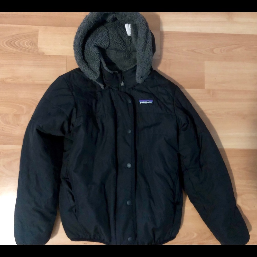 Boys Patagonia Reversible Hooded Puffer Jacket